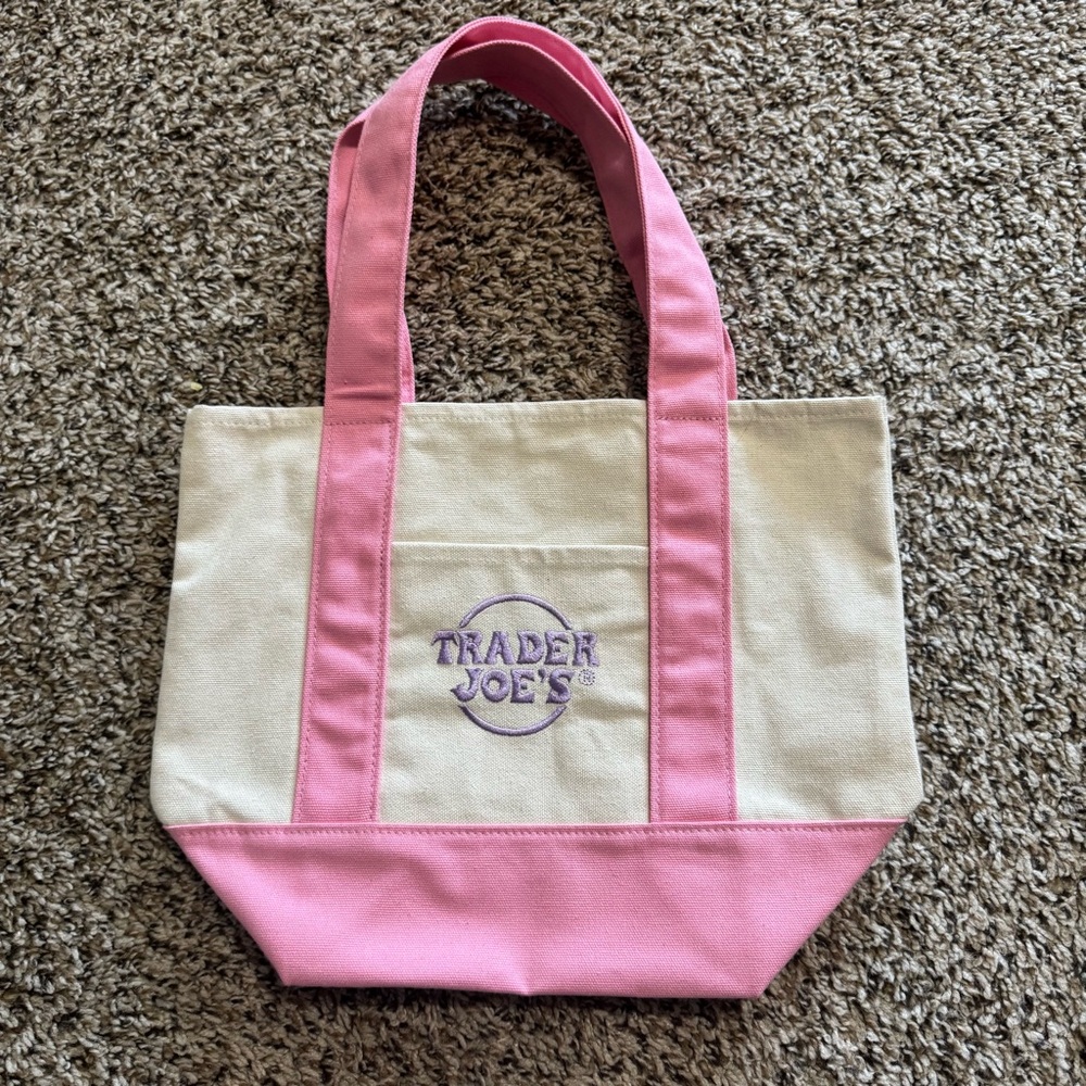 Trader Joe’s Pastel Pink Mini Tote Bag
